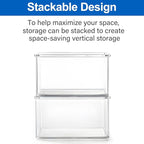 Hudgan 24 Pcs Small Drawer Organizer BinsSet, Stackable Drawer Divider Trays for Makeup Vanity, Bathroom, Office Desk, Straig