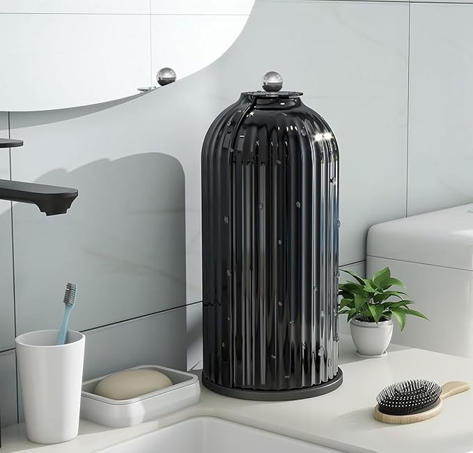 Dustproof Toothbrush Holders with Cover, Rotating Electric Toothbrush and Toothpaste Holder for Bathroom Countertop, 3 Slots 