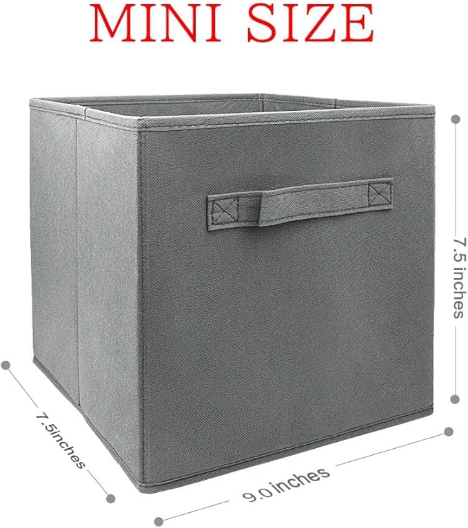 EBIGIC storage bins collapsible storage bins,cube storage organizer (Pack of 6) 9*7.5*7.5inch,For home and office Collapsible