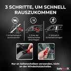 SafeProX 2 in 1 Emergency Escape Tool, Life Saving Car Window Breaker & Seatbelt Cutter - Car Window Hammer for Quick Acciden