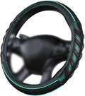 Flying Banner car Steering Wheel Cover Faux Leather Massage Universal fit 3D Honeycomb Hole Anti-Slip Sporty 15 Inches (Mint 