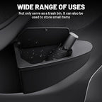 Shademax 2PCS Car Front Door Trash Can for Tesla Model Y Juniper 2026 2025, Side Door Storage Box Organizer with Push-to-Open Lid Design ABS Front Seat Garbage Can Bin for New Model Y Accessories 2026