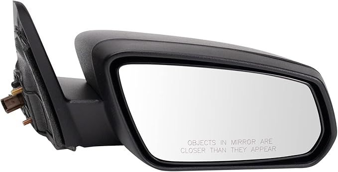 TRQ Driver and Passenger Side Power Mirror Set Textured Black Without Memory Compatible with 2010 Ford Mustang FO1320717 FO13