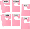 10 Pack White Clothing Rack Size Dividers Plus 45 Labels (1 Inch) and 18 Large Blank Labels, Large Rectangular Clothing Close