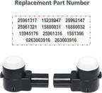 MANATEE 15239247 Backup Parking Assist Object Sensor, 25961316 Bumper Object Sensor for Chevy, for Cadillac, for GMC, for Buick Lucerne Enclave 25961317 25962147 (White 4PCS)