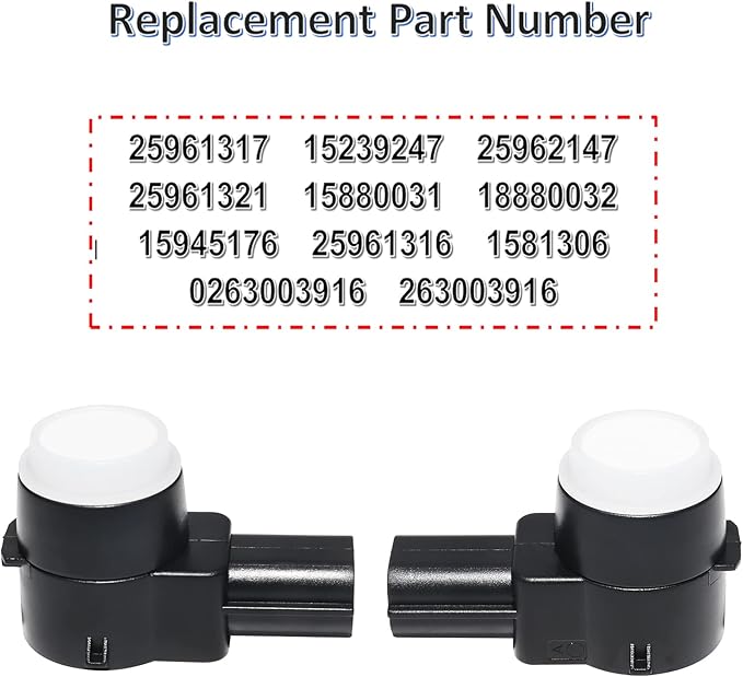 MANATEE 15239247 Backup Parking Assist Object Sensor, 25961316 Bumper Object Sensor for Chevy, for Cadillac, for GMC, for Buick Lucerne Enclave 25961317 25962147 (White 4PCS)