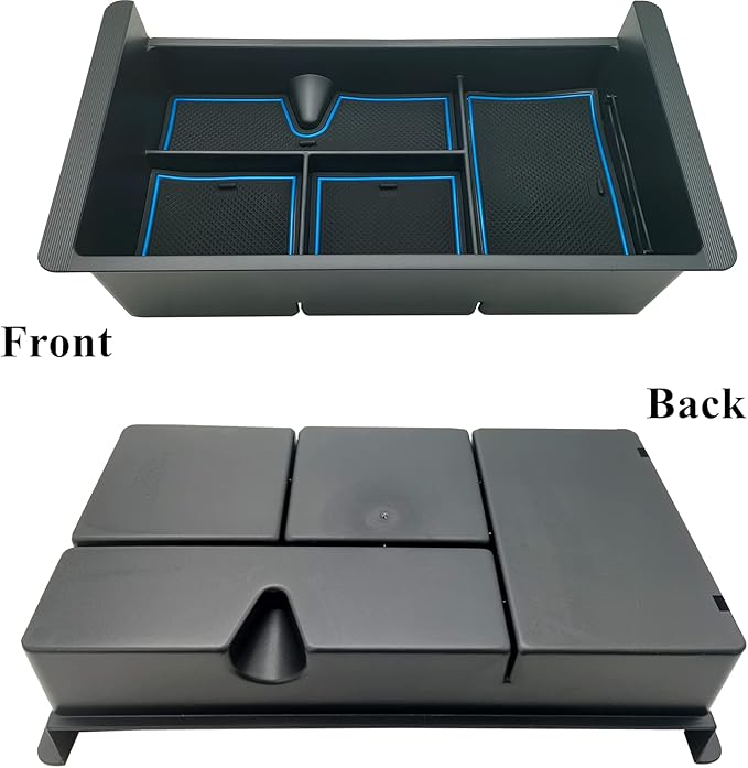 JOJOMARK Center Console Tray Organizer Compatible with 2014-2018 GMC Sierra Accessories, (2015-2020) Yukon/Chevy Tahoe Silverado Suburban, Armrest Storage Box Replaces 22817343 (Blue)
