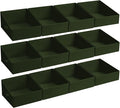 DIMJ Closet Storage Bins 12 Pack - Fabric Storage Baskets for Shelves, Collapsible Clothes Organizer with Handles, Trapezoid 