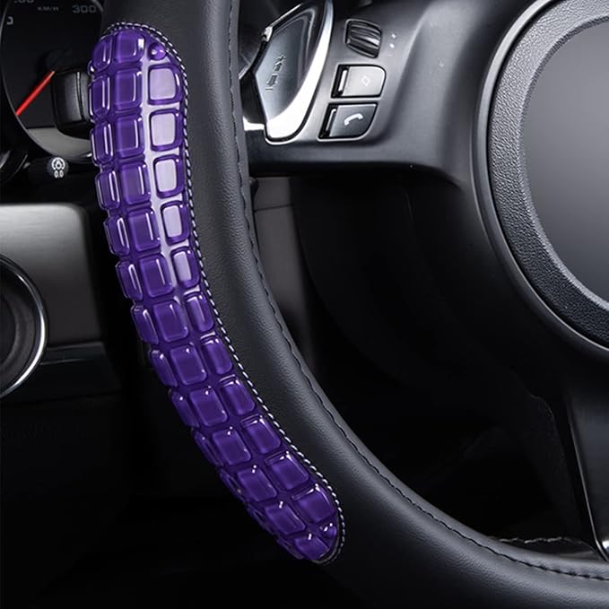 Flying Banner car Steering Wheel Cover Gel Massage Velvet Cool Warm Universal Size 15 inches SUV Truck Anti Slip Odorless Sum