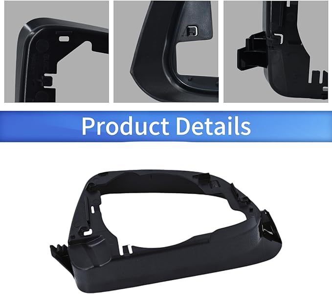 Fits For Tesla Model 3 Left Driver Side Wing Mirror Cover and Mirror Frame Set Rearview Lower Holder Tray Cap Housing 2017-2020(left side chrome)