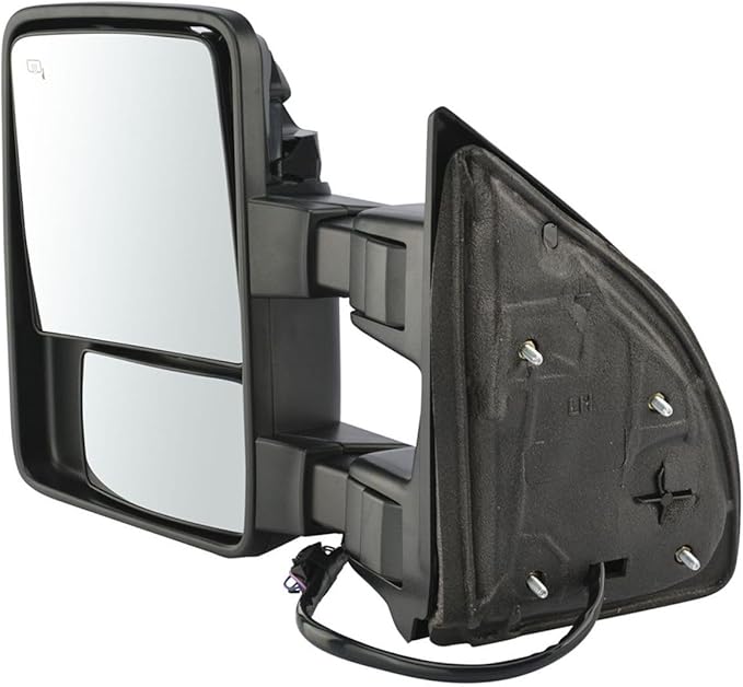 Power Fold Tow Mirror for Ford F250/F350/F450 SuperDuty 2011-2016, Heated Chrome with Extendable Arm & Blind Spot Detection