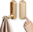 Foldable Hooks Wall Mount, Folding Coat Hooks Wall Mounted - Retractable Space Saving Organizer for Bathroom, Kitchen, Bedroo
