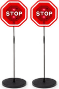 Zento Deals LED Flashing Stop Sign Parking Assistant for Garage- 7” Bright Red Stop Sign, Warning Car Stop Indicator Sensor for Vehicles, Adjustable Height, Premium Quality - 2
