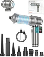 Baiwade Cordless Handheld Car Vacuum Cleaner, 15000PA High Power 2-in-1 Mini Vacuum Duster & Inflator with LED Display Screen
