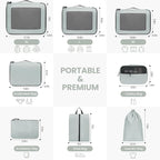 Mesh Packing Cubes for Travel, Durable Luggage Organizer with Sturdy Material and Double Zippers, Comprehensive Set for Trave
