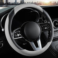 Car Steering Wheel Cover, Microfiber Leather Steering Wheel Cover Universal Fit 14.5-15 inch Anti-Slip Comfortable Breathable