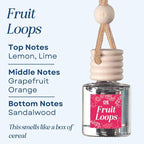 CE CRAFT Car Air Freshener Diffuser, Fruit Loops, 4 Pack Air Deodorizer for Essential Oils, Long Lasting Car Diffuser Bottle,