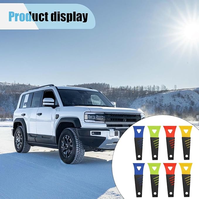 8PCS Ice Scraper for Car Windshield, No Scratch Plastic Ice Shovel Tools for Winter, Window Ice Snow Frost Removal Tool Accessories for Cars, Trucks, SUVs (8PCS)