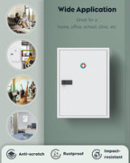 Uniclife Wall Mount Medicine Cabinet with Combination Lock, Locking First Aid Cabinet, Lockable Medical Cabinet, Large Capaci