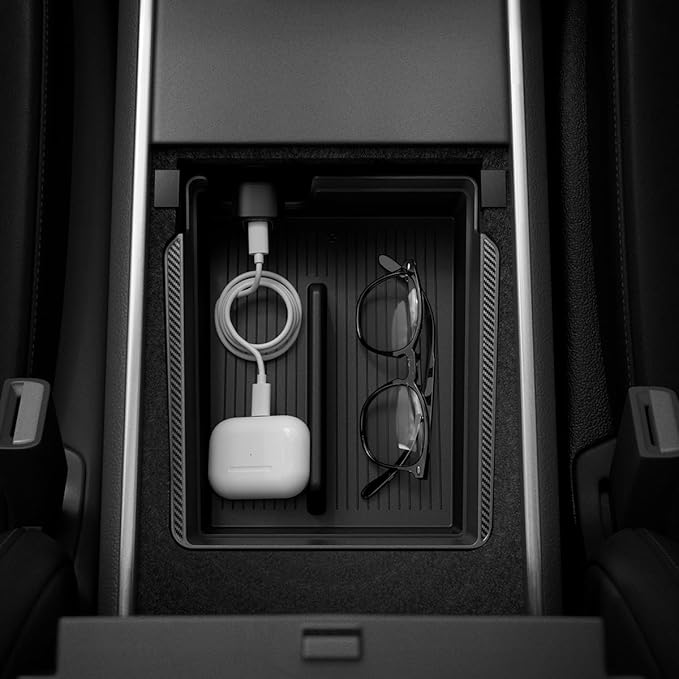 Spigen Armrest Console Organizer for Tesla Model Y (2020-2024) & 3 (2017-2023) [Not Compatible with Y Juniper 2025/26 and 3 Highland (2024/25)]