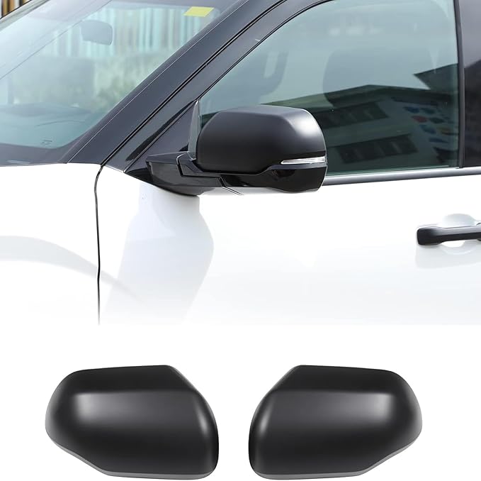 Car Door Rear View Mirror Cap Trim Cover Compatible with Toyota Tundra/Sequoia 2022-2025 Outside Side Rearview Mirror Protector Decoration ABS Accessories, Only Fit With Turn Signal Lights Version