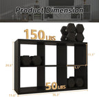CTESNE【2026 Wooden Thick Frame 6 Cube Storage Organizer Shelf with Anti-Tipping Kits + Reversible Open Back Bookcase, Horizon