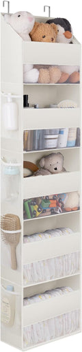 GRANNY SAYS Over the Door Organizer, 5-Shelf Waterproof Behind the Door Storage with 8 Pockets and Clear Window, Anti Tilt 45