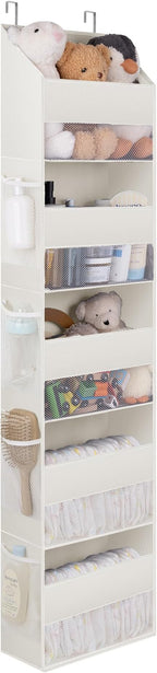 GRANNY SAYS Over the Door Organizer, 5-Shelf Waterproof Behind the Door Storage with 8 Pockets and Clear Window, Anti Tilt 45