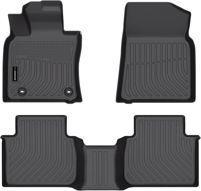Auxko All Weather Floor Mats for 2024-2018 Toyota Camry (FWD Only,Not Hybrid or AWD) TPE Rubber Liners Accessoires All Season Guard Odorless Anti-Slip
