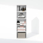 Furinno Reed Closet Organizers and Storage, 5-Tier Closet Organizer, Open Shelf Closet Storage, for Wardrobe, Bedroom, Living