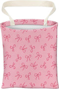 Car Trash Can, Cute Car Trash Bag, Hanging Car Organizer and Storage Bag, Trash Bin for Car Accessories, Vehicle, Travelling, Camping Cute Pink Bow