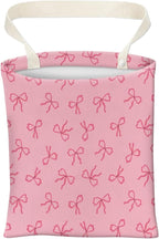 Car Trash Can, Cute Car Trash Bag, Hanging Car Organizer and Storage Bag, Trash Bin for Car Accessories, Vehicle, Travelling, Camping Cute Pink Bow