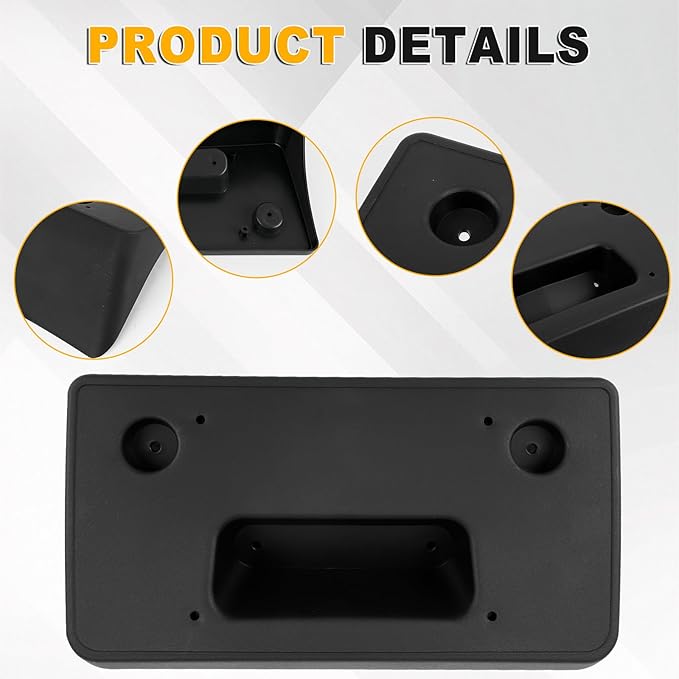 Front Bumper License Plate Frame Bracket Compatible with Chevy Colorado/GMC Canyon 2015 2016 2017 2018 2019 2020, Black Licen