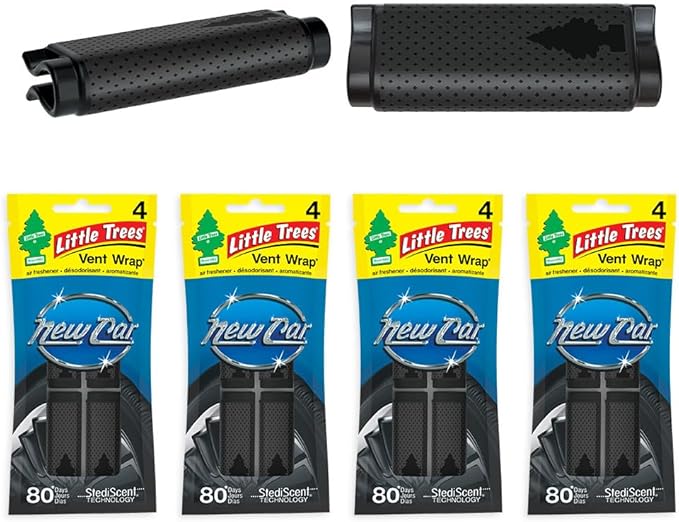 LITTLE TREES Car Air Freshener | Vent Wrap Provides Long Lasting Scent, Invisibly Fresh | New Car Scent, 16 Air Fresheners