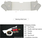 MEWANT Steering Wheel Cover for Yoke Style Steering Wheel for Tesla Model S 2021-2023 / Model X 2021-2023 Hand-Stitched Steering Wrap