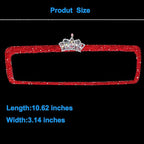 Unifizz Bling Rhinestone Rear View Mirror Cover, Car Rear View Mirror with Crystal Diamonds Bling Rhinestones Car Rear View Mirror Car Interior Trim(Red)