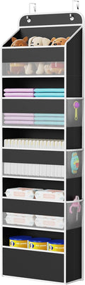 Univivi Hanging Storage Organizer Nursery Closet Cabinet Baby Storage with 5 Large Compartments 6 Side Pockets for Cosmetics,