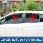 Ovege Car Window Shades 4pcs - Side Window Sun Shades, Silky UV Protection Privacy Baby Suction Magnetic (Black-Opaque, Front&Back 4pcs)