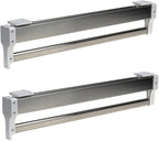 Extendable Pull Out Closet Rod - Wardrobe Pull-Out Trousers Rack, Adjustable 30-80Cm Wardrobe Rail Clothes Rack, With 2 Slidi