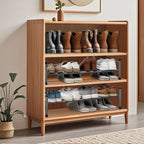 STORAGE MANIAC Expandable Shoe Rack, 4 Pairs Stackable Small Shoe Rack, Metal Adjustable Shoes Organizer for Closet, Entryway