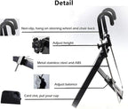 2-in-1 Car Steering Wheel Desk & Back Seat Tray - Adjustable Laptop Stand for Car Office, Eating, Writing - Universal Mobile Workstation for Truck, Van, SUV