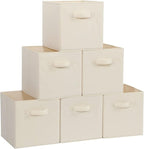 STORAGE MANIAC Storage Cubes, 11 Inch Collapsible Storage Bins with Handles, 6 Pack Fabric Foldable Bins for Organization, Du