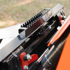 Titan Attachments Skid Steer Ice Scraper with Down Pressure, Pivoting Center Point, and Replaceable Notched Disc - Move Forward, Backward, and Side to Side for Efficient Snow and Material Removal