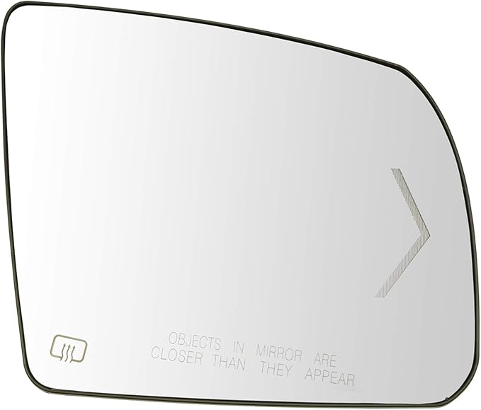 TRQ Passenger Side Mirror Glass Heated Compatible with 2008-2011 Toyota Sequoia 2007-2013 Tundra with Mirror Turn Signal