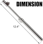CZC AUTO Tire Pressure Gauge Heavy Duty Straight-on Foot Dual Head Chucks Auto Service Gage Air Gauge 10-150PSI 100-1000KPa for Truck Car RV Van (10 Packs, Silver)