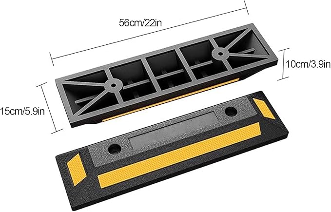 Garage Parking Aid Heavy Duty Rubber Parking Guide Premium Quality Durable Parking Stopper for Garage, Car Parking Accessories