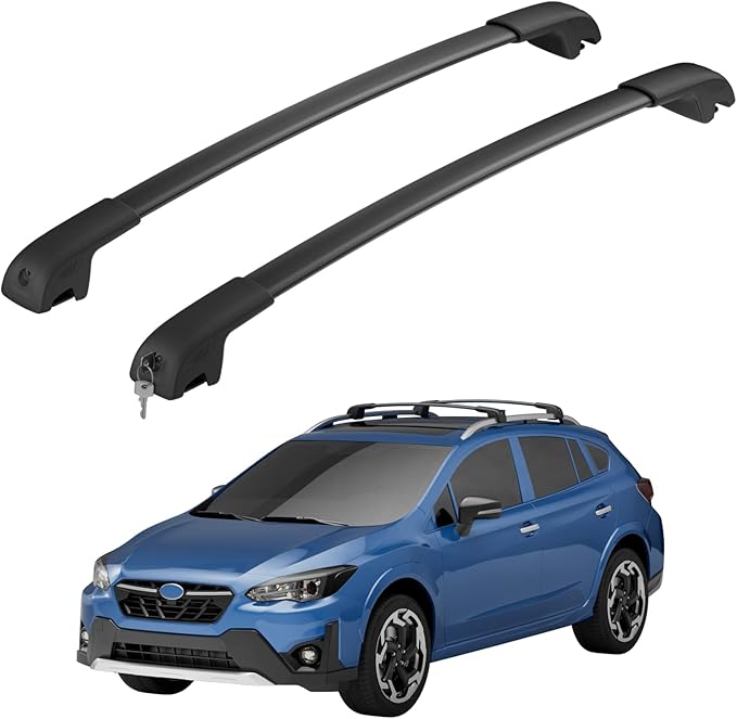 300lbs Lockable Roof Rack Cross Bars Fit for Subaru Crosstrek 2018-2023/ Impreza 2017-2023 with Side Rails, Aluminum Roof Rails Crossbar for Rooftop Cargo Bars Luggage Kayak Bike Racks