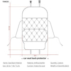 Seat Back Protector + Large Capacity Pocket Storage Organizer,Preventing The Impact of Children Stepping on The Seat Backrest (Style B-Brown)