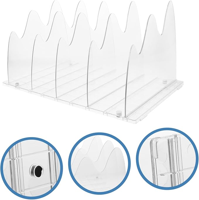 Garneck Clear Handbag Shelf Divider Closet Organizer for Bags Sturdy Storage with Non-Slip Base for Supermarkets and Home Use