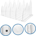 Garneck Clear Handbag Shelf Divider Closet Organizer for Bags Sturdy Storage with Non-Slip Base for Supermarkets and Home Use